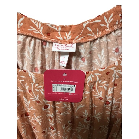 Isabel Maternity Floral Top Size Small NWT - Picture 2 of 7